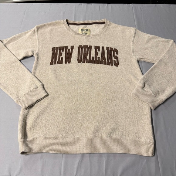 New York Popular Other - New York Popular New Orleans Sweatshirt Oatmeal Beige Brown Graphic Mens Small